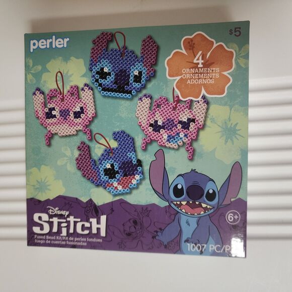 Perler Disney Stitch Fused Bead Kit 1007 Beads, Pegboard Ironing Paper NIB - Picture 1 of 6